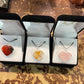 Crystal heart silver pendants - Rivendell Shop