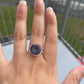 Mystic Topaz Large Round Sterling Silver ring - Rivendell Shop