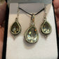 Sterling silver Green Amethyst set - Rivendell Shop