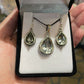 Sterling silver Green Amethyst set - Rivendell Shop