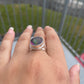 Mystic Topaz Large Round Sterling Silver ring - Rivendell Shop