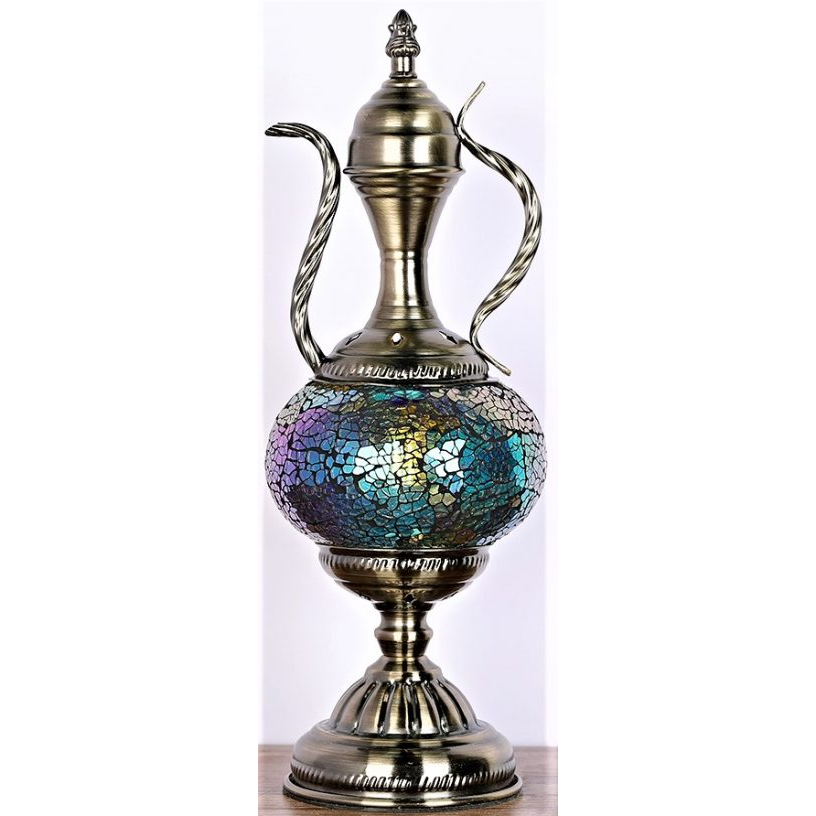 Violet Teapot Turkish Mosaic Lamp - Rivendell Shop