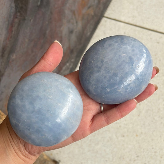 Angelite palm stone - large - Rivendell Shop