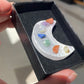 Selenite crescent moon with 7 chakras - Rivendell Shop