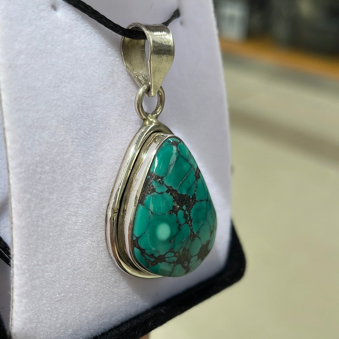Sterling silver turquoise pendant - Rivendell Shop