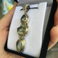 Green amethyst sterling silver triple pendant - Rivendell Shop