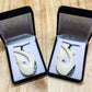Handcarved Fish Hook Bone Carving Pendant With Paua - Hei Matau - Rivendell Shop