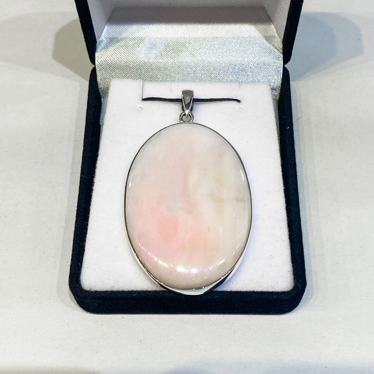 Andean Pink Opal Sterling Silver Pendant - Rivendell Shop