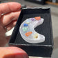 Selenite crescent moon with 7 chakras - Rivendell Shop
