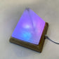 White Himalayan Salt Pyramid Lamp - Colour Changing - Rivendell Shop