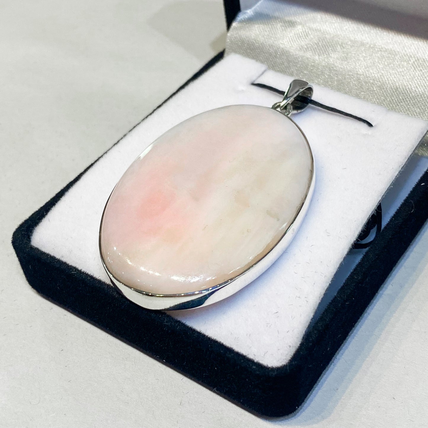 Andean Pink Opal Sterling Silver Pendant - Rivendell Shop