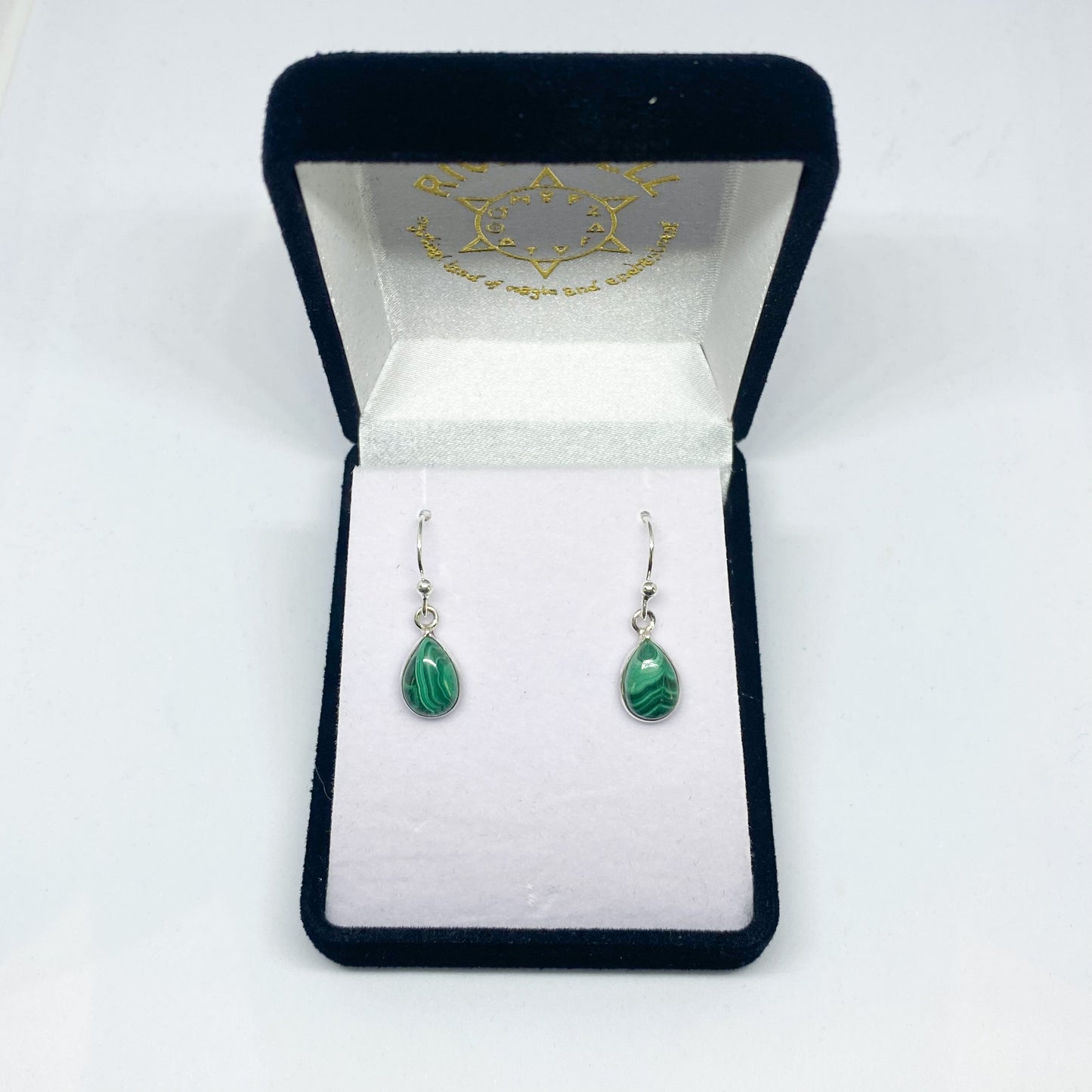 Malachite Drop Earrings - Teardrop - Rivendell Shop