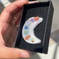 Selenite crescent moon with 7 chakras - Rivendell Shop