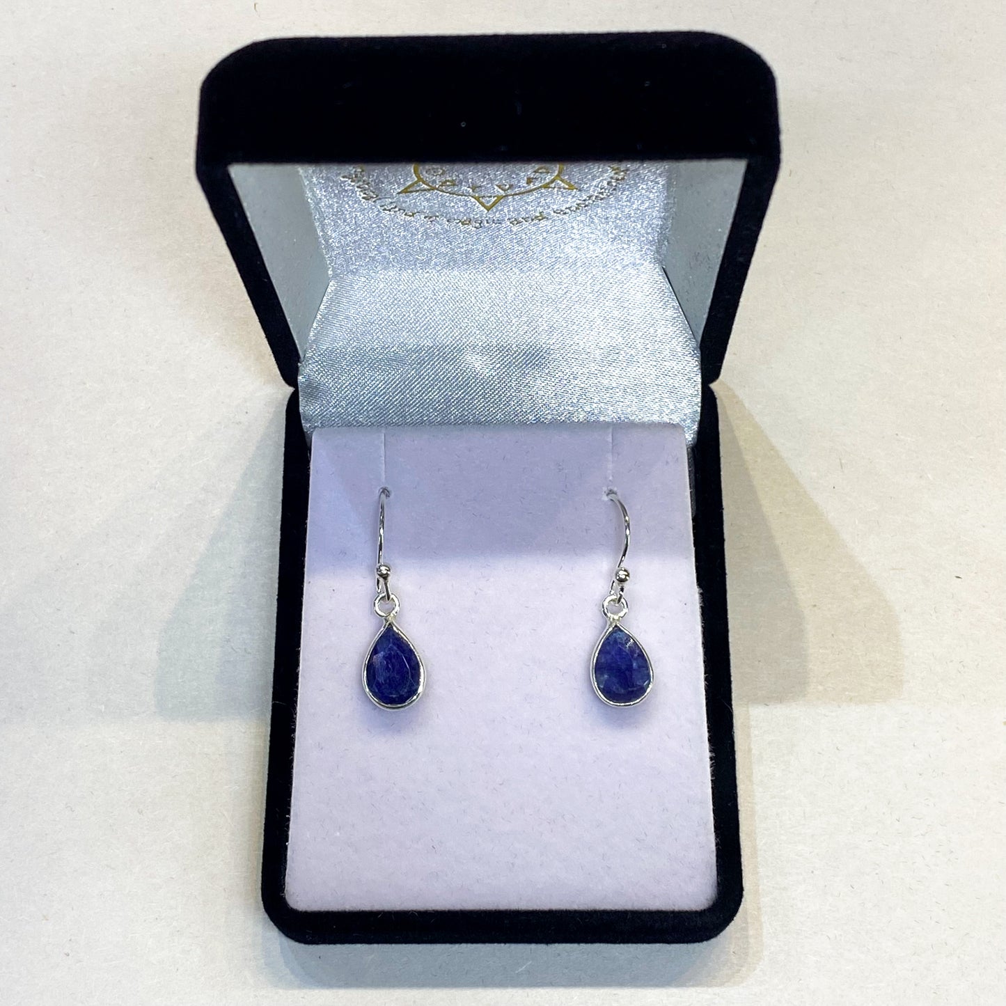 Blue Sapphire Teardrop Earrings - Rivendell Shop