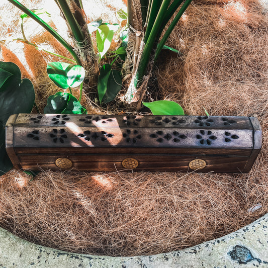 Wooden Incense Holder - Flower of Life - Rivendell Shop