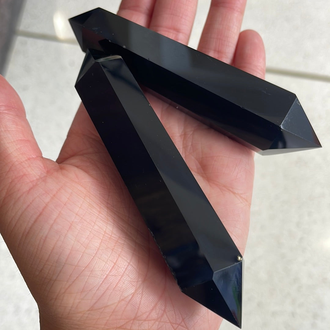 Black obsidian wands - Rivendell Shop