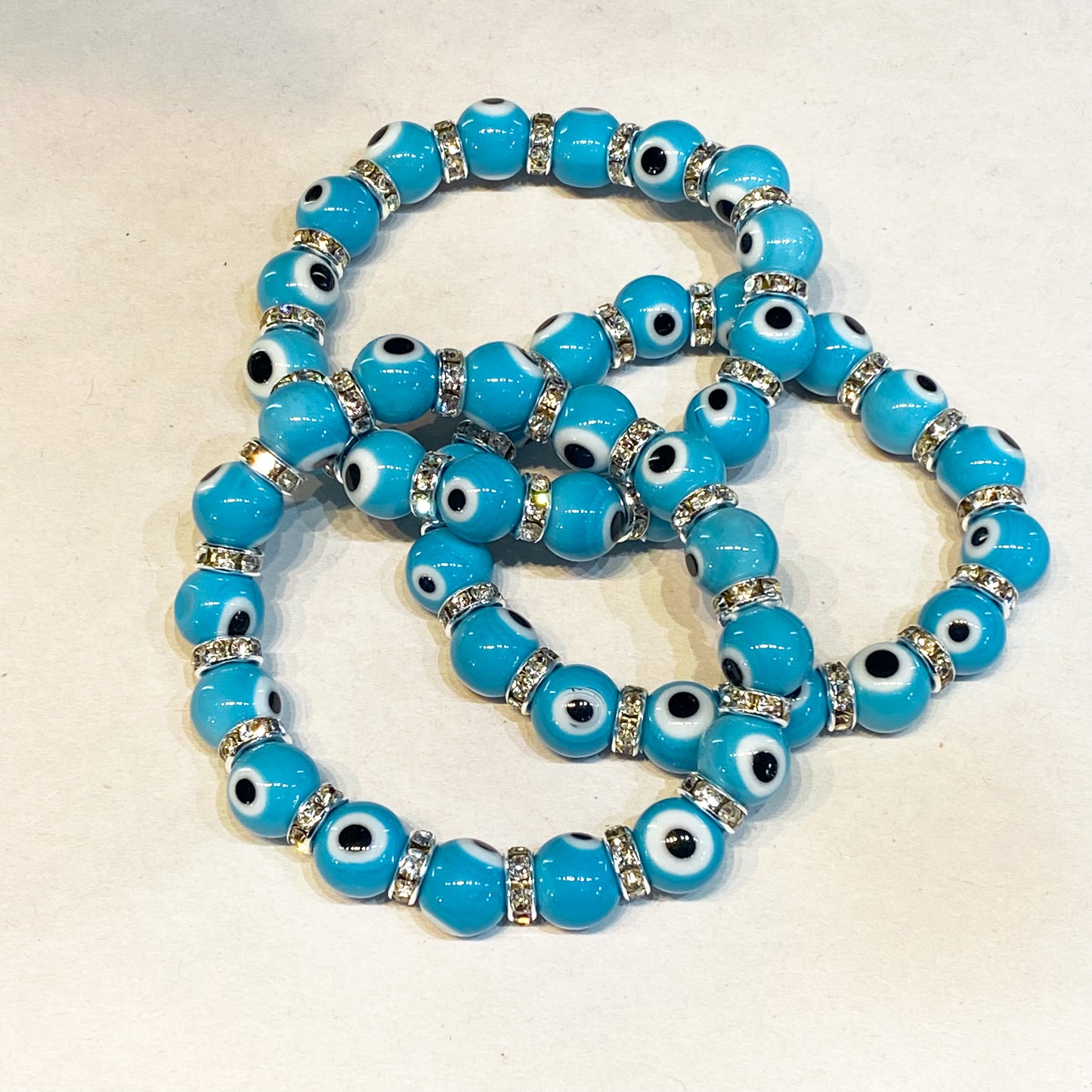 Evil Eye Bracelet - Light Blue - Rivendell Shop