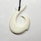 Handcarved Bone Fish Hook Pendant - Hei Matau - Rivendell Shop