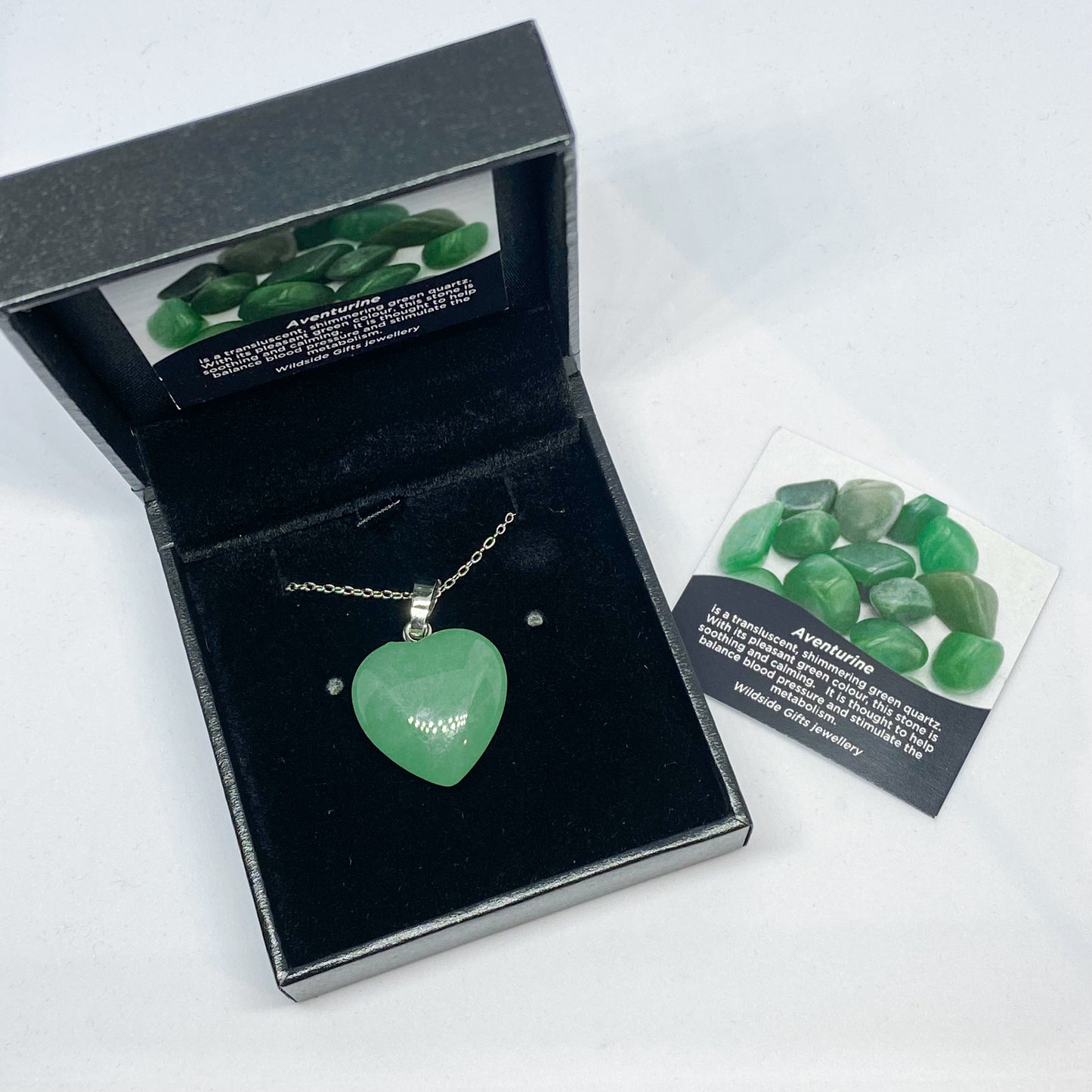 Green Aventurine Heart Pendant - Rivendell Shop
