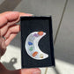 Selenite crescent moon with 7 chakras - Rivendell Shop