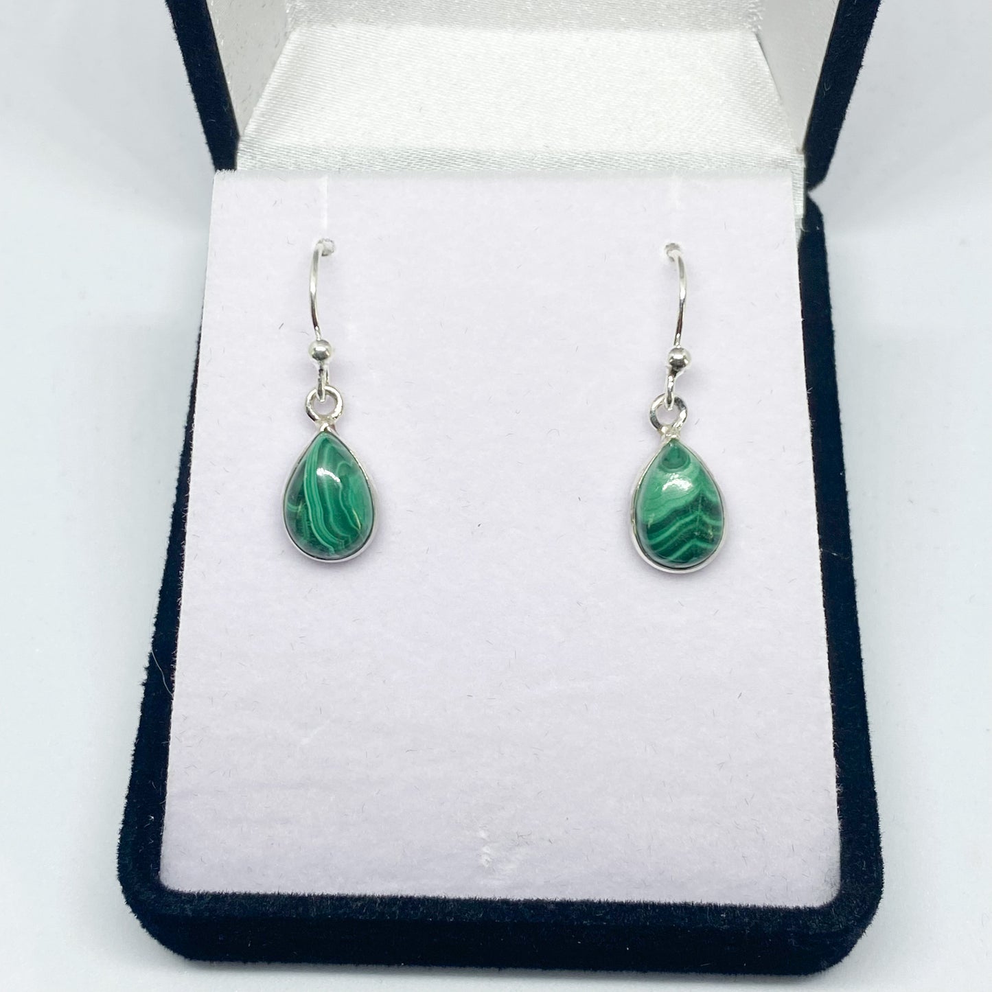 Malachite Drop Earrings - Teardrop - Rivendell Shop