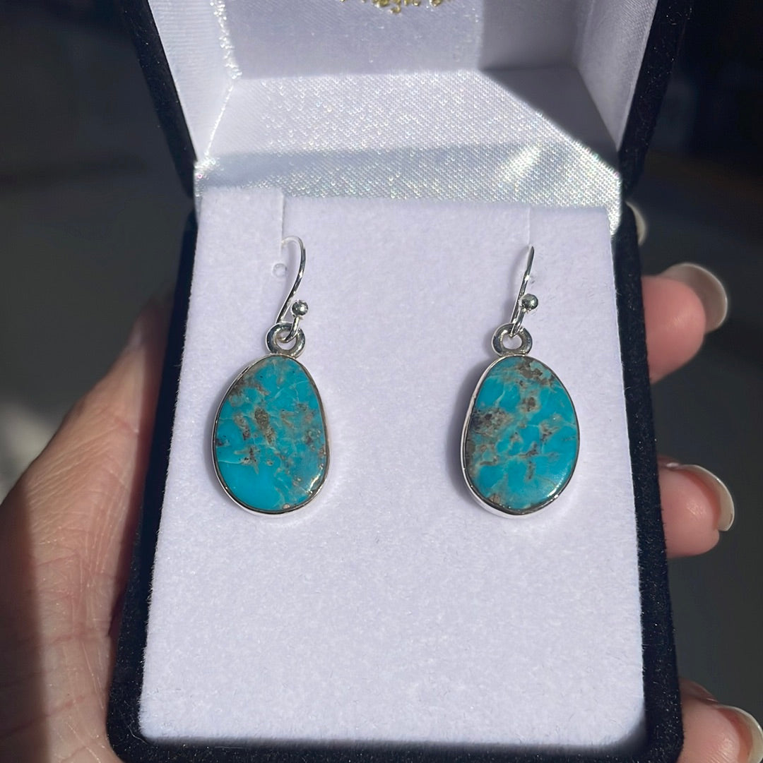 Sterling silver turquoise earrings - Rivendell Shop