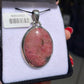 Oval Rhodonite 925 Stirling Silver Pendant - Rivendell Shop