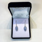 Blue Lace Agate Long Oval Earrings - Rivendell Shop