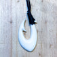 Handcarved Bone Fish Hook Pendant - Hei Matau - Rivendell Shop