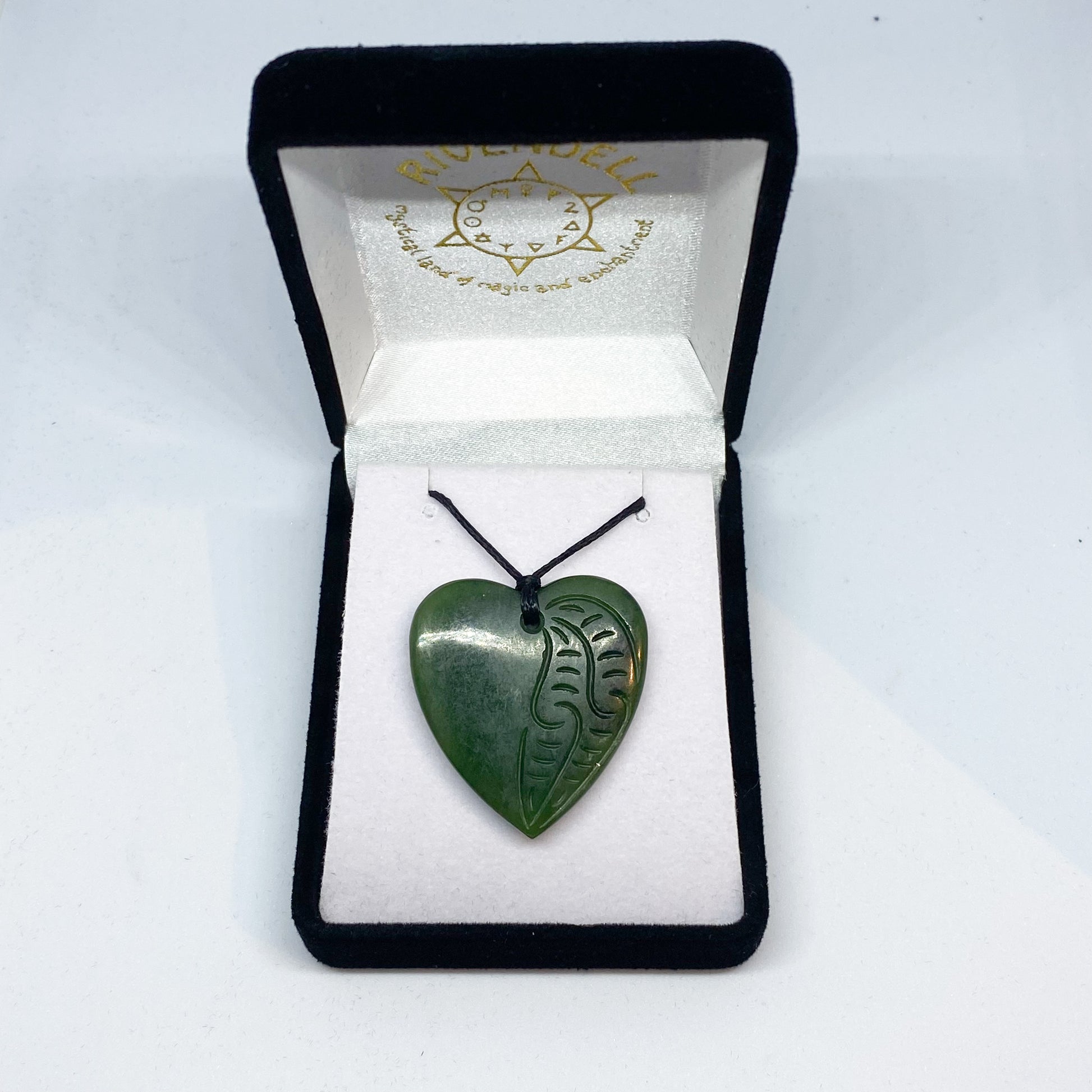 Heart Greenstone Pendant Carving - Rivendell Shop