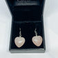 Rose Quartz Heart Earrings - Rivendell Shop