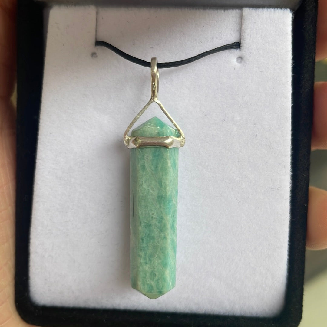 Amazonite silver point pendant - Rivendell Shop