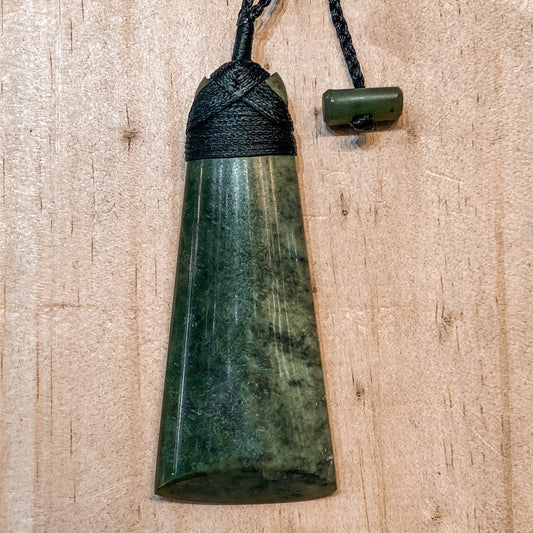 Large Greenstone Toki Pendant 80x32 mm - Rivendell Shop