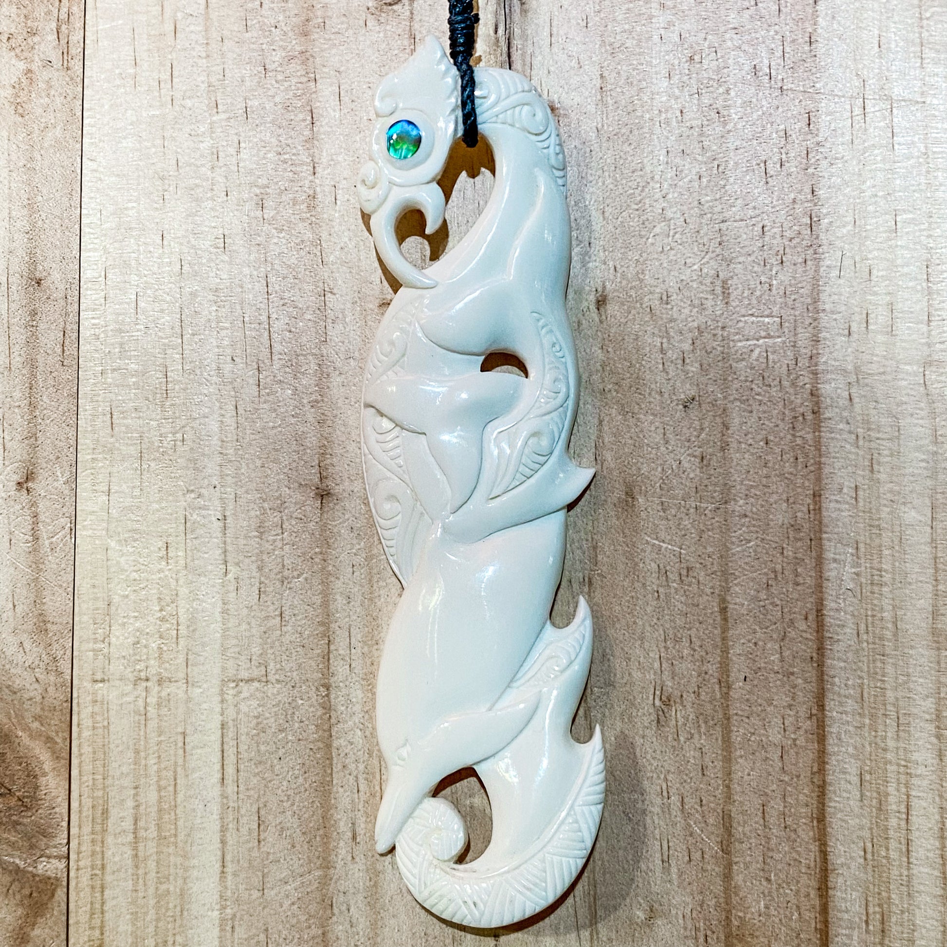 Handcarved Bone Pendant Large - 14.5cm - Rivendell Shop