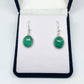 Malachite Drop Earrings - Oval - Rivendell Shop