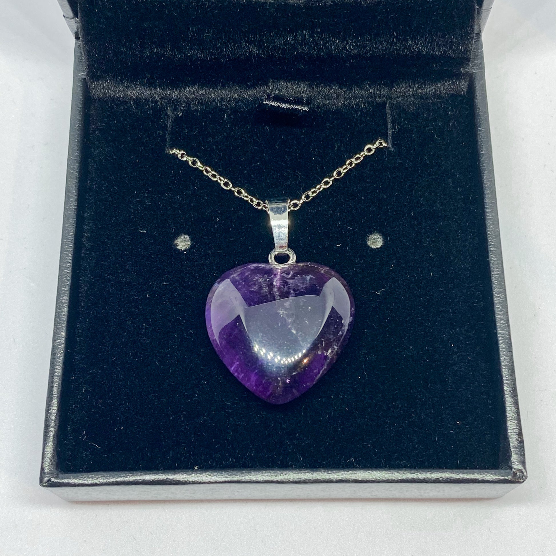 Amethyst Heart Pendant - Rivendell Shop