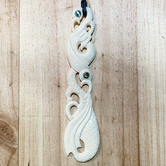 Handcarved Bone Pendant Large - 16cm - Rivendell Shop