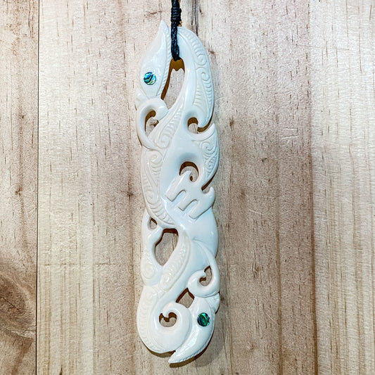 Handcarved Bone Pendant Large - 15cm - Rivendell Shop