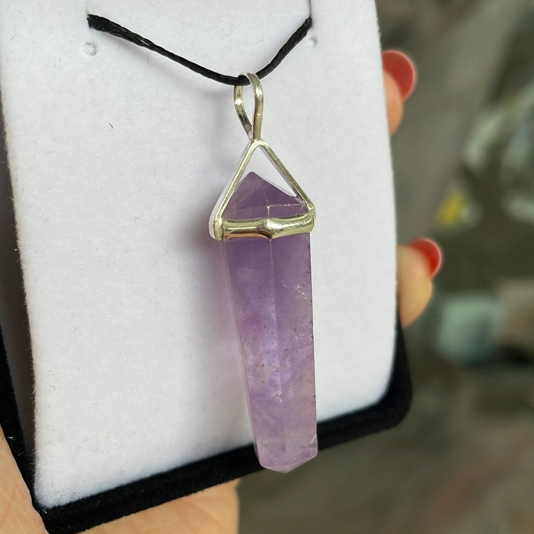 Amethyst silver point pendant - Rivendell Shop