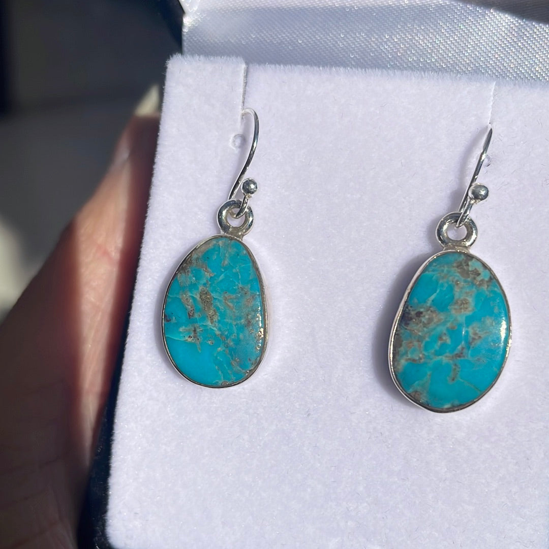 Sterling silver turquoise earrings - Rivendell Shop