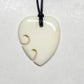 Handcarved Bone Heart w Koru Pendant - Rivendell Shop