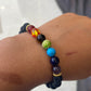 Lava beads chakra bracelet - Rivendell Shop