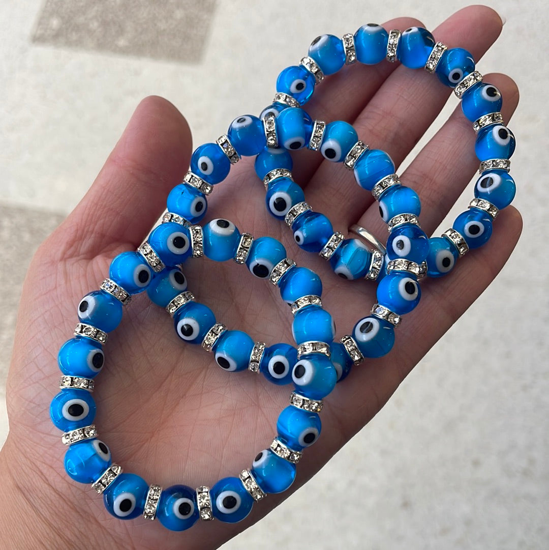 Evil Eye Bracelet - baby blue - Rivendell Shop