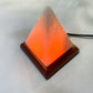 White Himalayan Salt Pyramid Lamp - Orange - Rivendell Shop