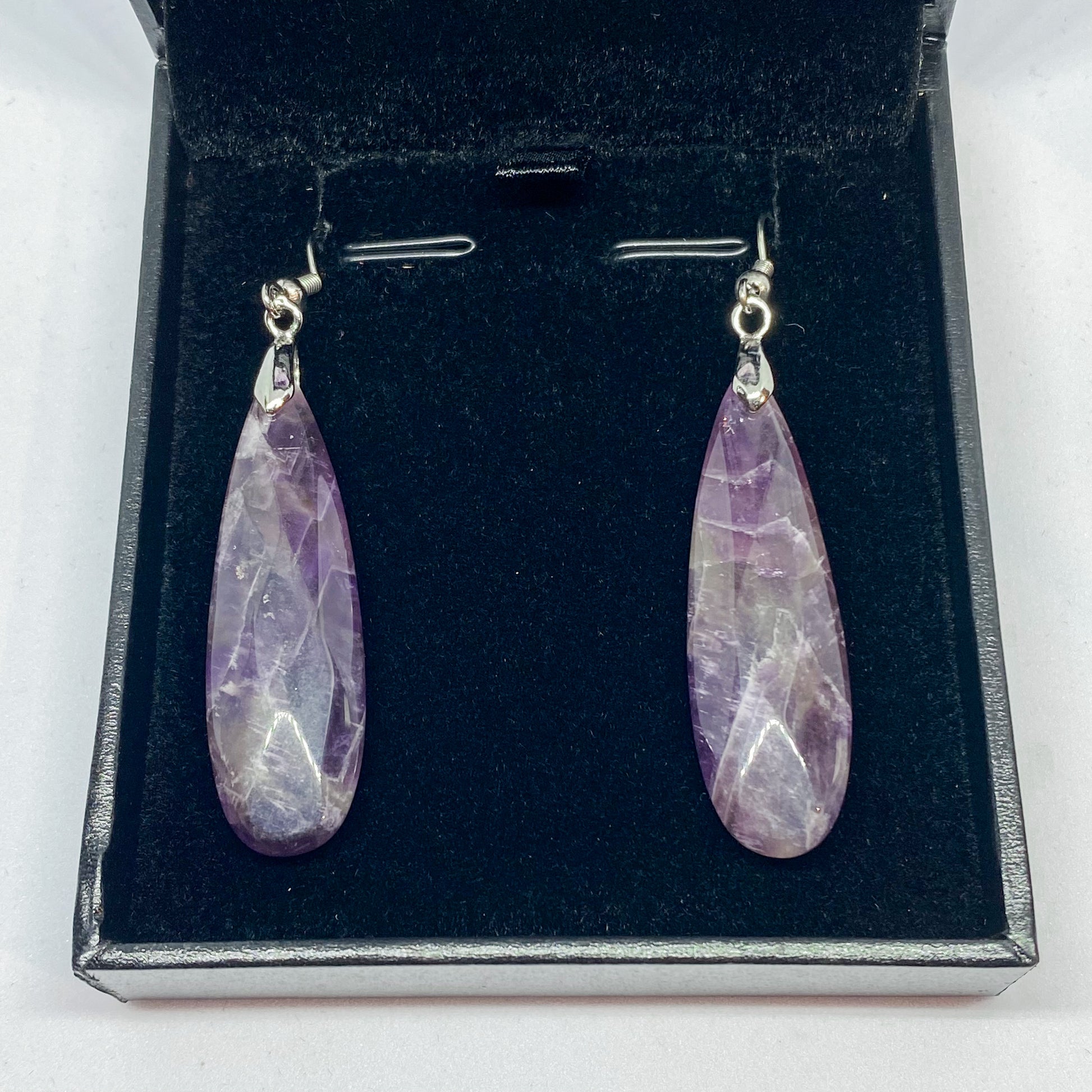 Amethyst Long Drop Earrings - Rivendell Shop