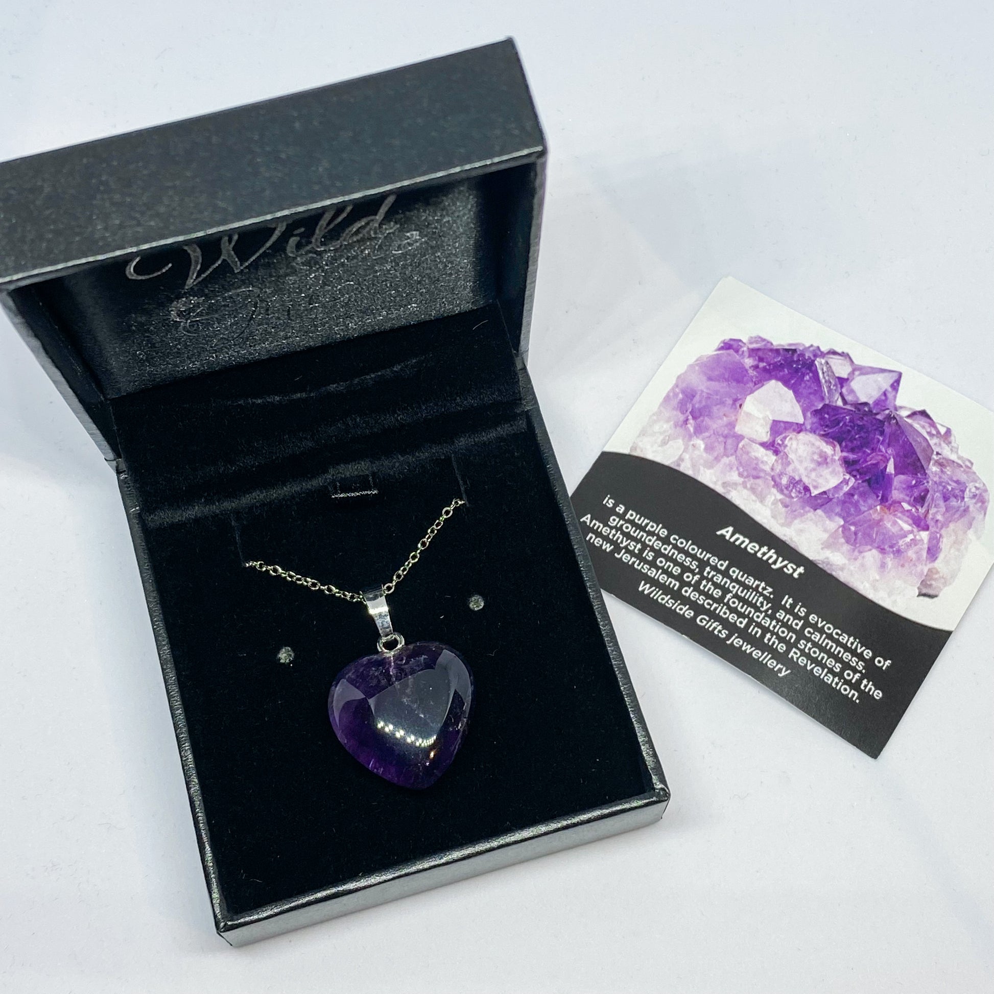 Amethyst Heart Pendant - Rivendell Shop