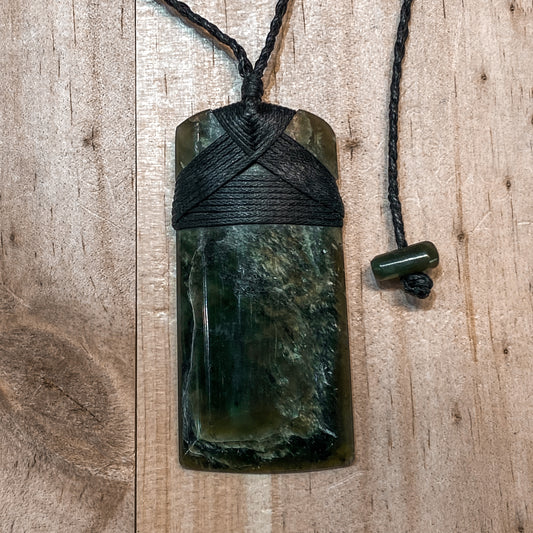 Large Greenstone Toki Pendant 70x32mm - Rivendell Shop