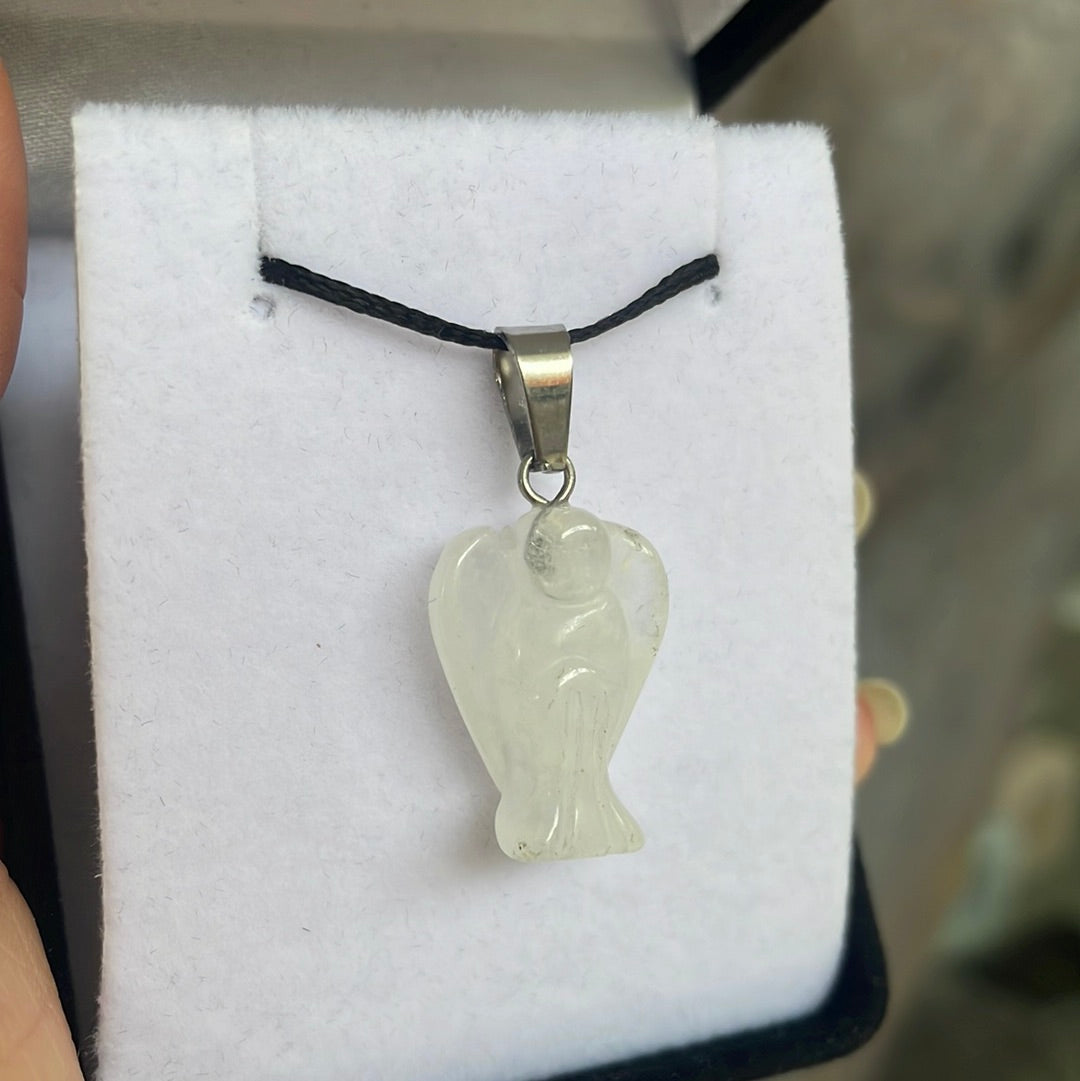 Clear quartz angel pendant - Rivendell Shop