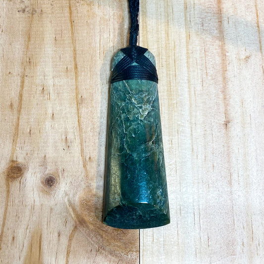 Greenstone Toki Pendant 85x30mm - Rivendell Shop