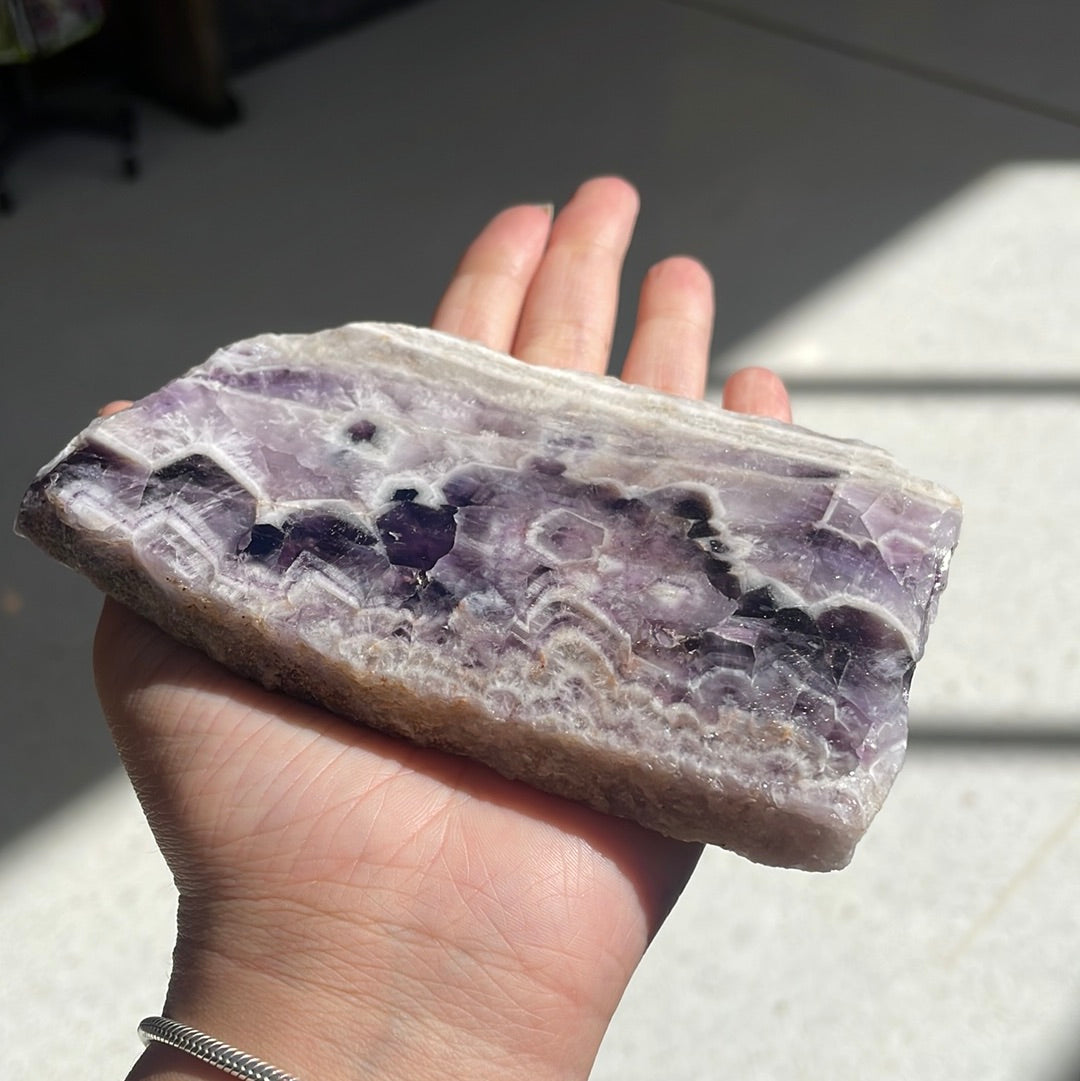 Chevron amethyst slab - Rivendell Shop